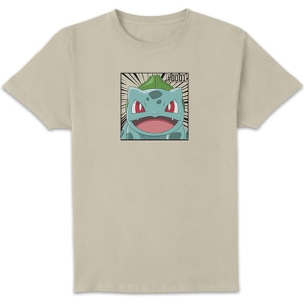 Pokémon Pokédex Bulbasaur #0001 Men's T-Shirt - Cream - L