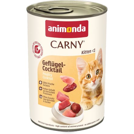 12x400g Kitten Gevogelte Cocktail animonda Carny Kattenvoer