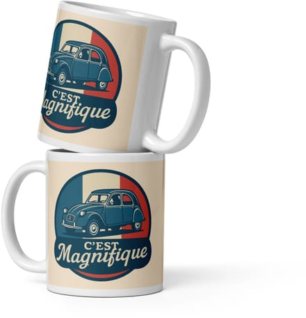 De2pktjes - C’est Magnifique Mok – Voor echte 2CV-liefhebbers - 300ml