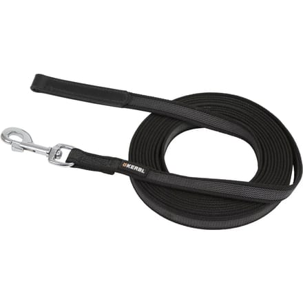 Kerbl - Hondenriem - 10 - m - rubber - zwart - 81045