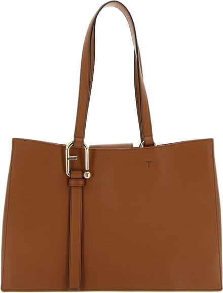 FURLA Leren Schoudertas Handtas Nuvola Tote Brandy Lichtbruin