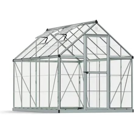 Canopia Tuinkas Harmony 6x10 - Polycarbonaat - Zilver - 306x185x208 Cm