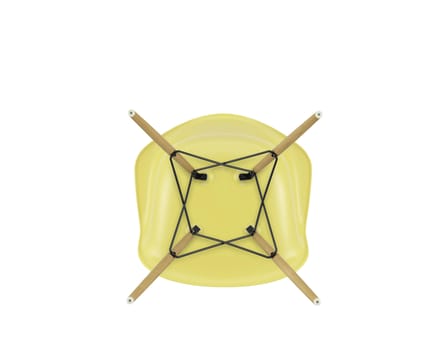 Vitra DAW Eames Plastic Armchair - citron RE - honingkleurig essenhout