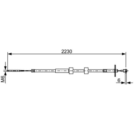 Kabel, parkeerrem BOSCH 1 987 482 500