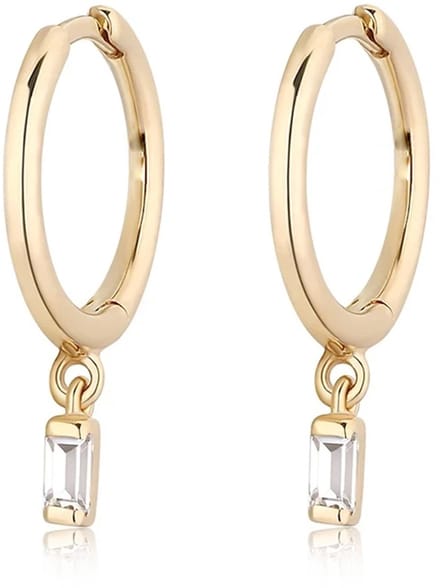 Oorring met zirkonia hanger
