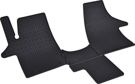 Automatten voor Volkswagen T5 en T6 Transporter, Caravelle, Multivan (2003-2019), 2-zits - 2-delig - Rubber