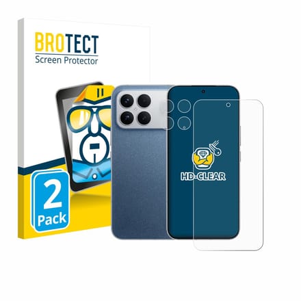 BROTECT - Screenprotector voor Xiaomi Poco F8 Ultra (Voor+Camera) - Folie Beschermfolie transparant 2 Stuks
