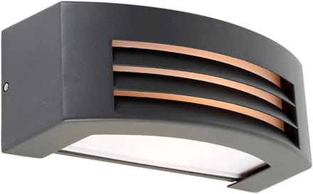 Moderne Rechthoekige Buitenwandlamp IP44 Antraciet voor E27