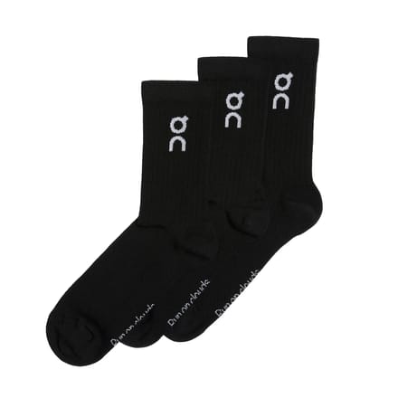 On Logo Sock Crew Sokken Unisex - Zwart - Maat 35 - 38 - Katoen