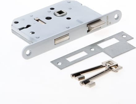 Insteekslot - Wit - Staal - Mauer - Mauer 1535 D+N klavierslot wit