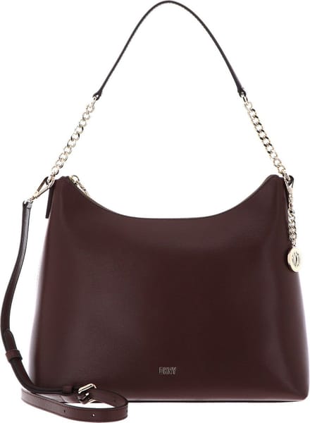 DKNY Leren Schoudertas Handtas Bryant Conv Hobo Bag Chestnut Bruine