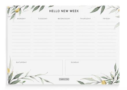 Fabrikten Weekplanner Botanisch Goud - A5 - Compact - Engels