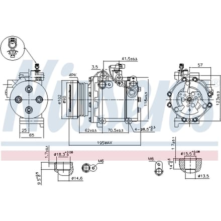 Compressor airconditioning NISSENS 89349