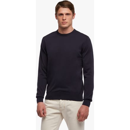 Brooks Brothers Cotton Crewneck Navy Größe: M | Pullover Outlet | Herren | Blau