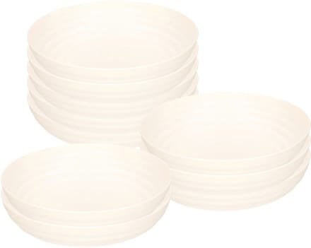Plasticforte Soepkommen - 10x - D22 x H5.5 cm - wit - kunststof - onbreekbaar - servies