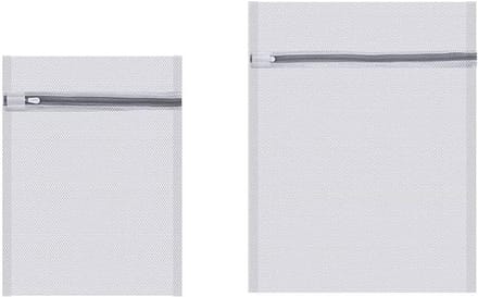 Wasnetten Set - Netzakken - Kleding Beschermen - Fijnmazig Ontwerp - 2 Maten - Wit