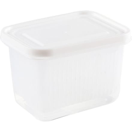 Afdruipopbergdoos met Luchtdicht Deksel PP Koelkast Voedselopbergcontainer voor Lente-ui Gember wit