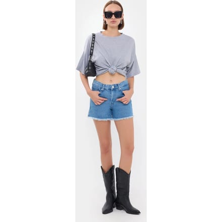 Basis T-shirt met Korte Mouwen en Ronde Hals
