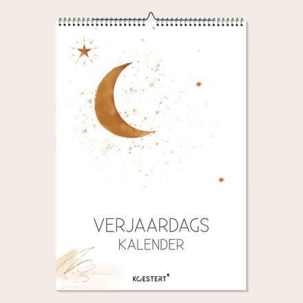 Verjaardagskalender Koestert | A4 | zonder jaartal | Moon
