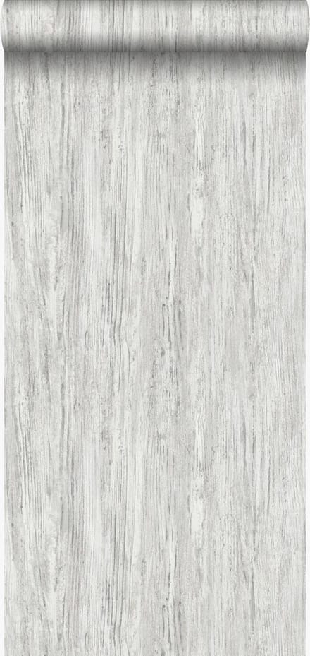 Origin Wallcoverings behang houtlook donker ivoor wit - 53 cm x 10.05 m - 347414