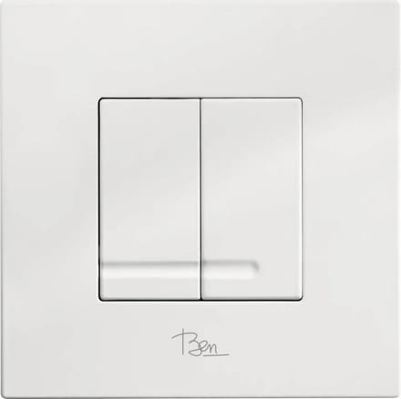 Ben Nemano Bedieningspaneel 16x16 cm glans wit voor Ben BPF en BPSF