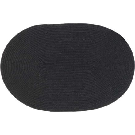 Unique Living - Placemat Daisy - Ovaal - Rotan - Zwart - 45x30cm