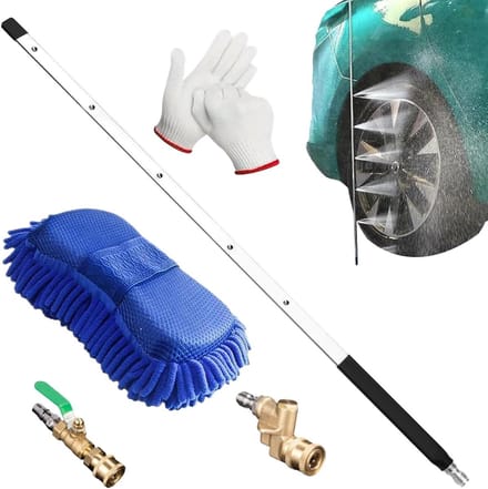 Radiator Reiniger - Wasstaaf Tool - Koeling Onderhoud - Inclusief Tips - 61 cm - Zilver