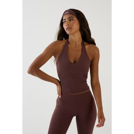 Dames Dsgn Studio Ultra Sculpt Halter Neck Top | Fudge | Maat: Medium