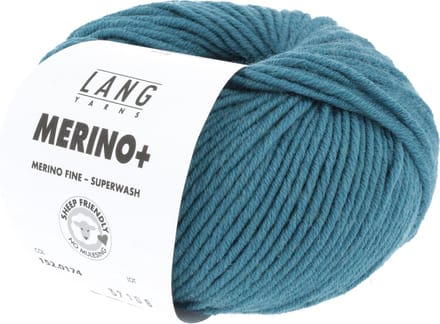 Lang Yarns Merino Plus - 174 blauwe jade - Merinowol Garen