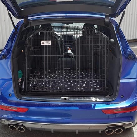 Autobench Hond - Hondenkooi Auto - Veilig Vervoer - Schuin Ontwerp - 38 inch - Grijs