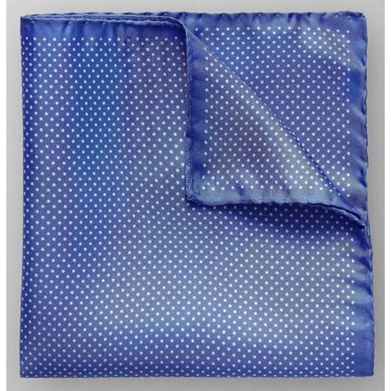Eton Pochet Polka Dot Silk Pastel Blauw / male