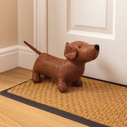 Deurstop Hond - Dierenstopper Wedge - Houdt Deur Open - Gewogen Stof Ontwerp - 33 x 21 x 8 cm