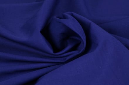 Katoen stof - Per meter - 1 meter - Poplin katoen uni - Donkerblauw