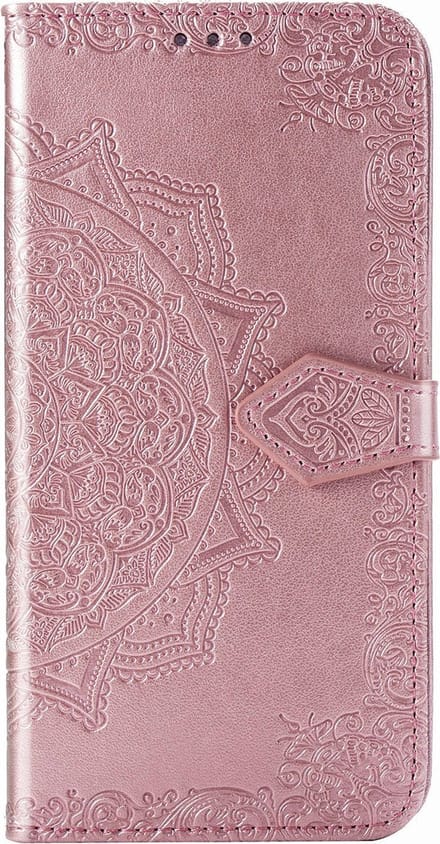 Finnacle - Hoesje Met Pasjeshouder - Mandala - Bookcase - Geschikt voor Samsung Galaxy A51 - Roze