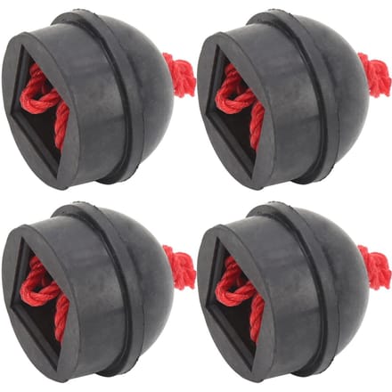 4pcs Porte-craie de queue de billard de poche en caoutchouc avec cordon Accessoire Noir noir