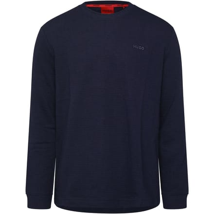Hugo Heren Austin Gestructureerde Pyjama Top (Marine)
