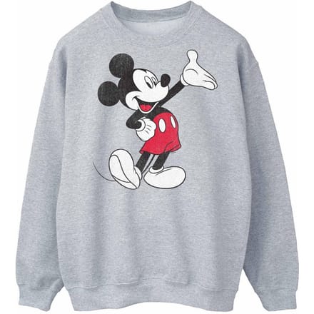 Disney Heren Traditioneel Golf Mickey Mouse Sweatshirt (Sportgrijs)