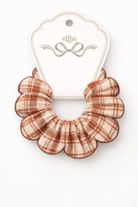 Mrs Ertha Scrunchies - Honey Plaid