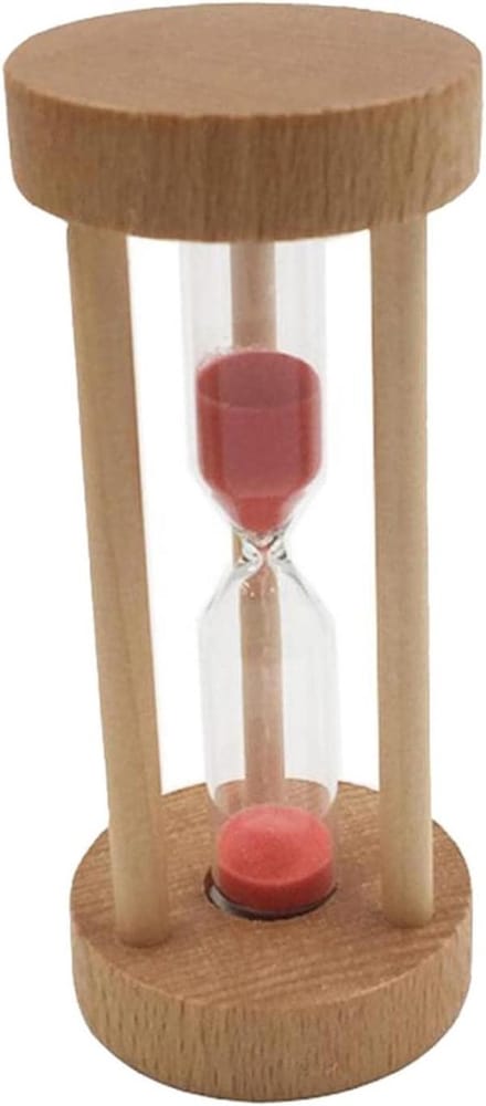 Zandloper Timer - Zandklok - Koken en Spel - Houten Frame - 98 cm - Rood