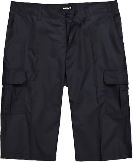 Men Plus - Heren - Cargo-capri UV- muggenschild elastische tailleband - Navy blauw - Maat L