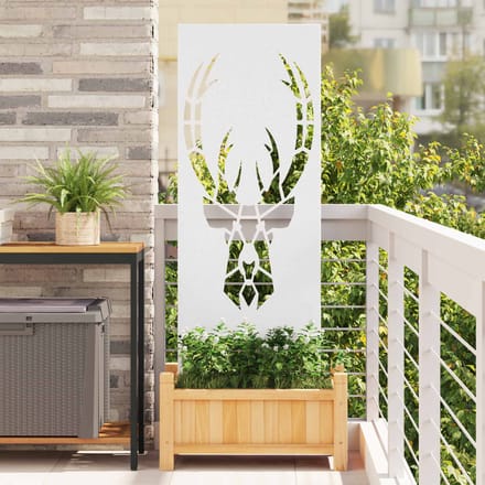 vidaXL - Tuin - Privacy - Scherm - Wit - 50 - x - 140 - cm - Koudgewalst - staal