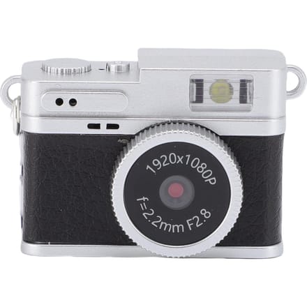 Vintage Camera met Sleutelhanger HD 1080P Video-opname Compacte Digitale Camera Ketting Accessoire zwart
