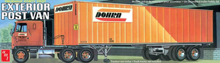 AMT Modelbouwpakket Militaire voertuigen - 1357 Dohrn Fruehauf - Exterior Post Van Trailer Plastic - 1:25 - Modelbouw