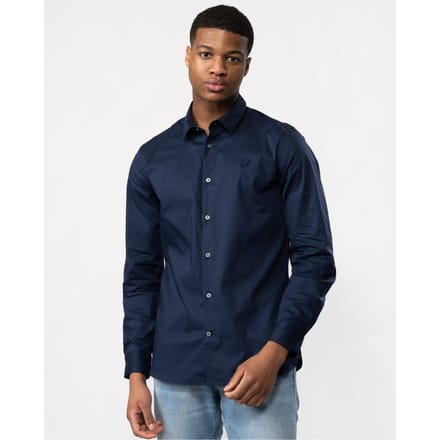 Lyle & Scott Heren Lange Mouwen Slim Poplin Overhemd