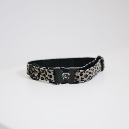 Kentucky Dogwear Hondenhalsband Luipaardprint - Grijs S - 28-40cm
