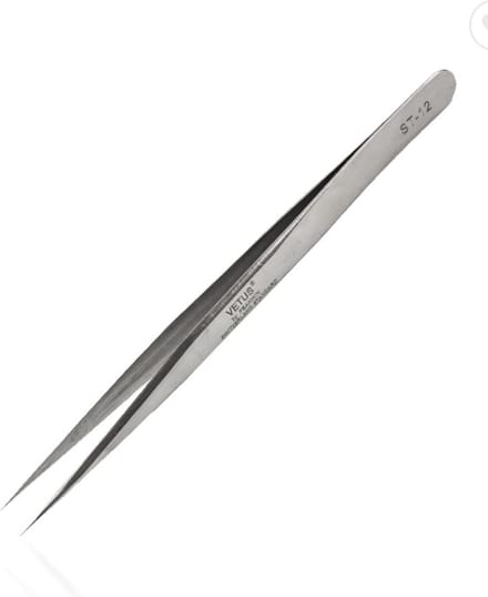 Vetus ST-12 Eyelash Tweezer / rvs rechte pincet
