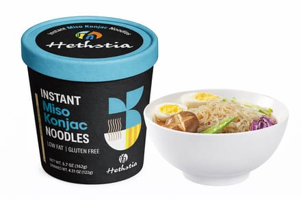 Hethstia | Keto | Instant Konjac Noedels Miso Soep | Koolhydraatarm | Glutenvrij | 3- Cup