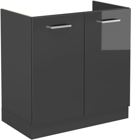 Onderkast spoelbak 80 cm antraciet hoogglans