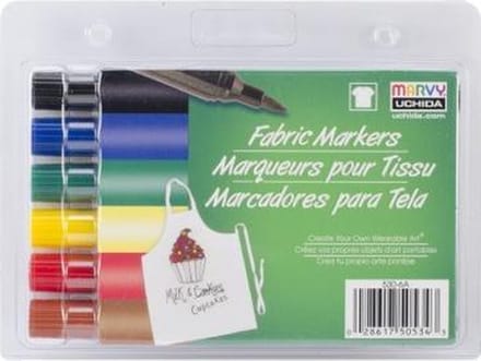 Marvy Uchida Textielstiften Brush Primair 6 Stuks