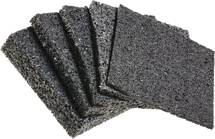 Terraspads 10 mm voor onderconstructies - Set van 100 rubberen steunpads